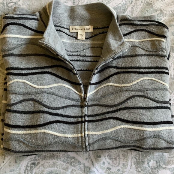 Coldwater Creek  Large cardigan zipper sweater. - Picture 2 of 5